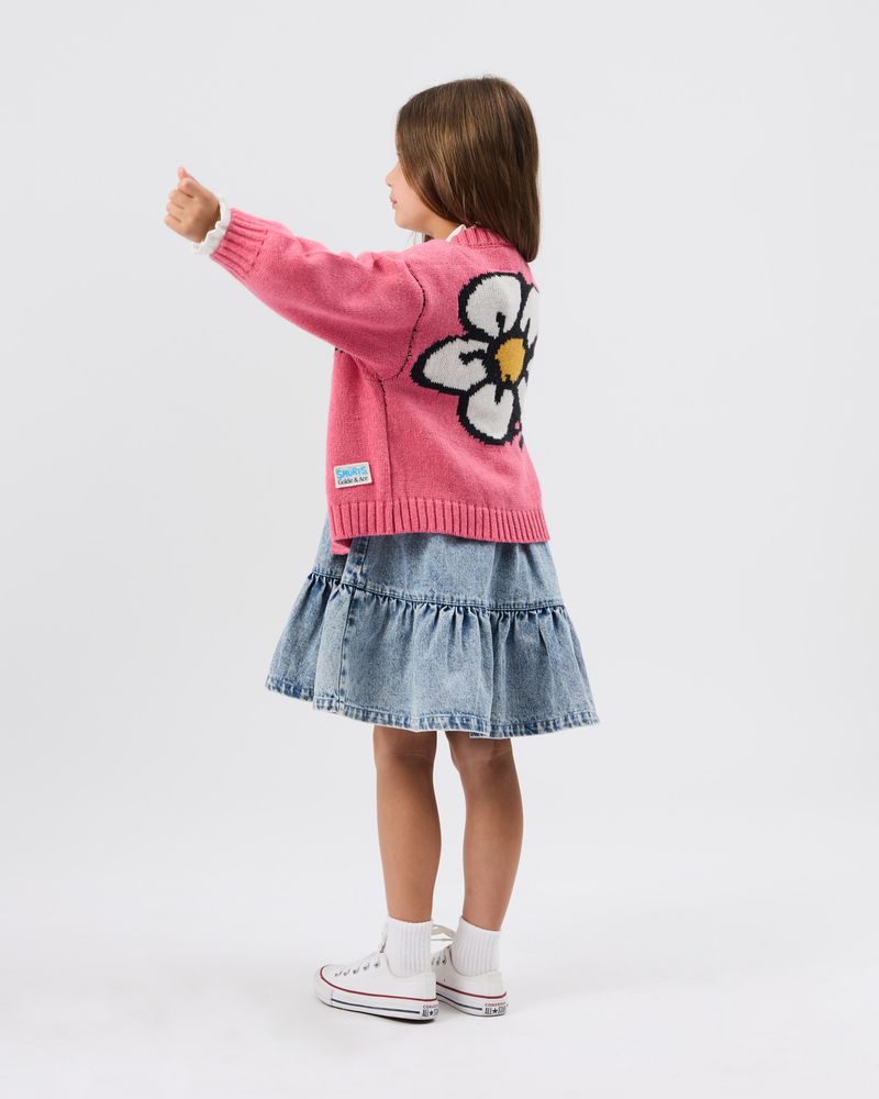 The Smurfs Flower Knit Cardigan