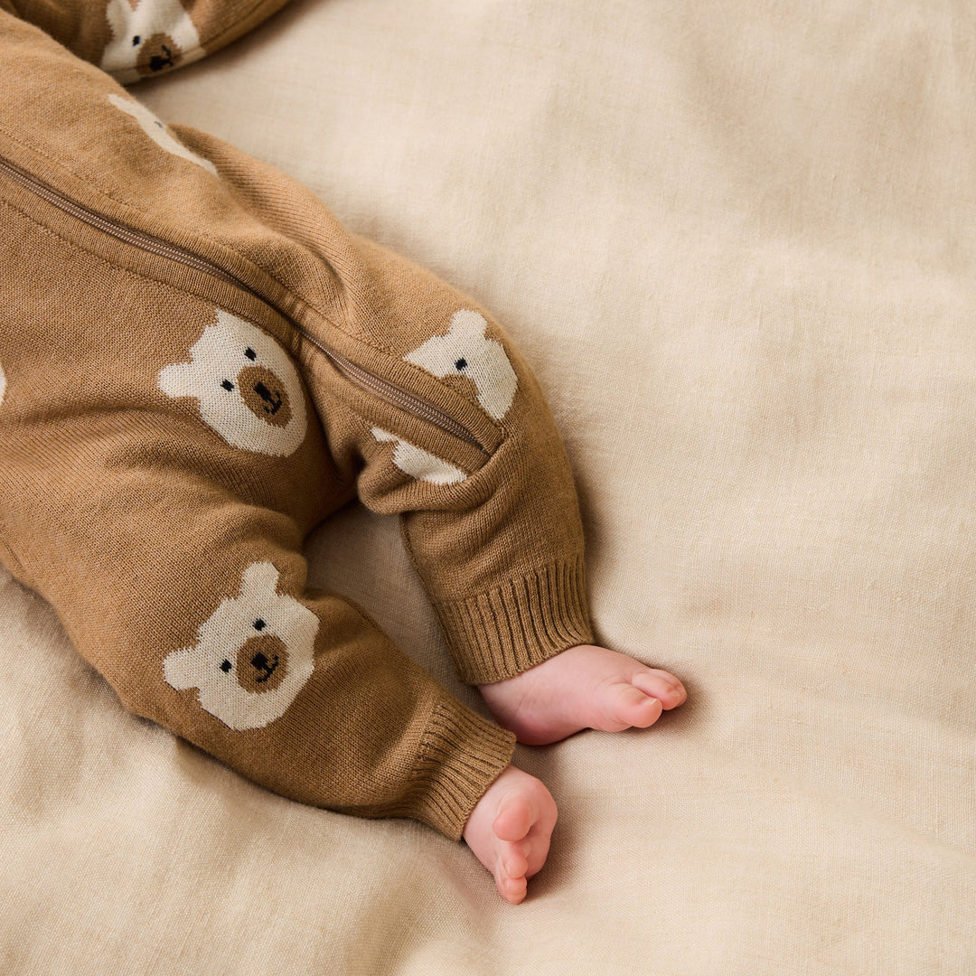 Growsuit | Organic Knitted - Beary Cute