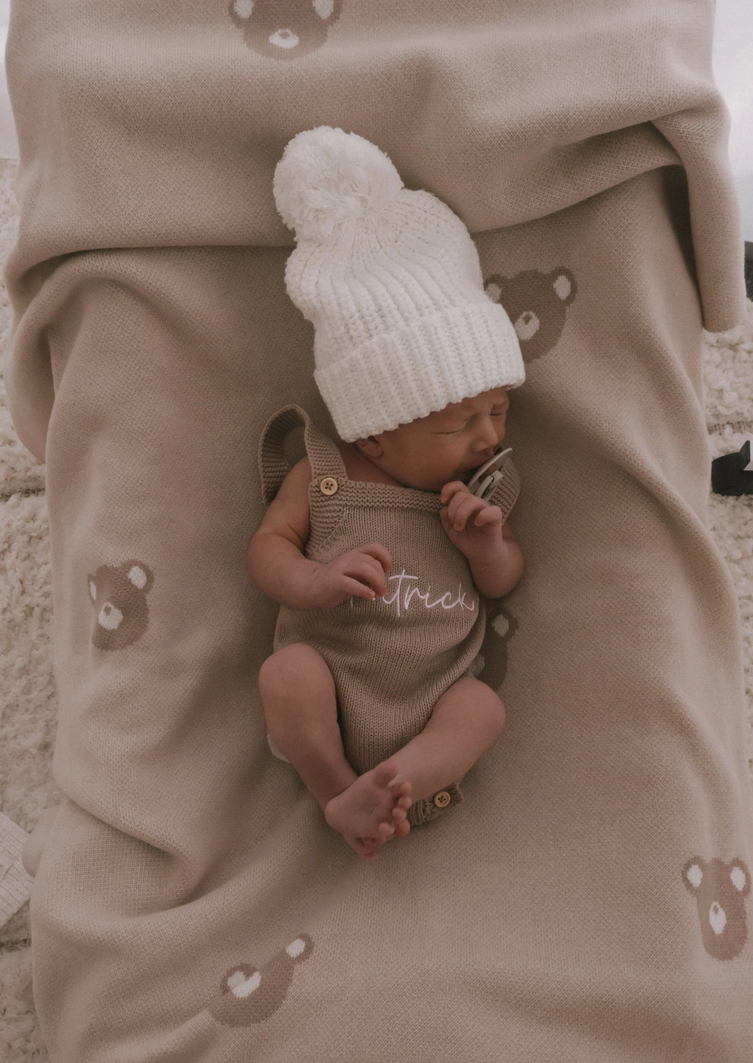 Knit Blanket | Teddy Brown