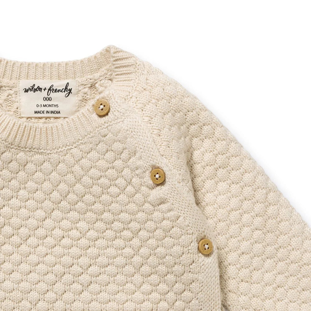 Kimono Cardigan | Organic Knitted - Cream