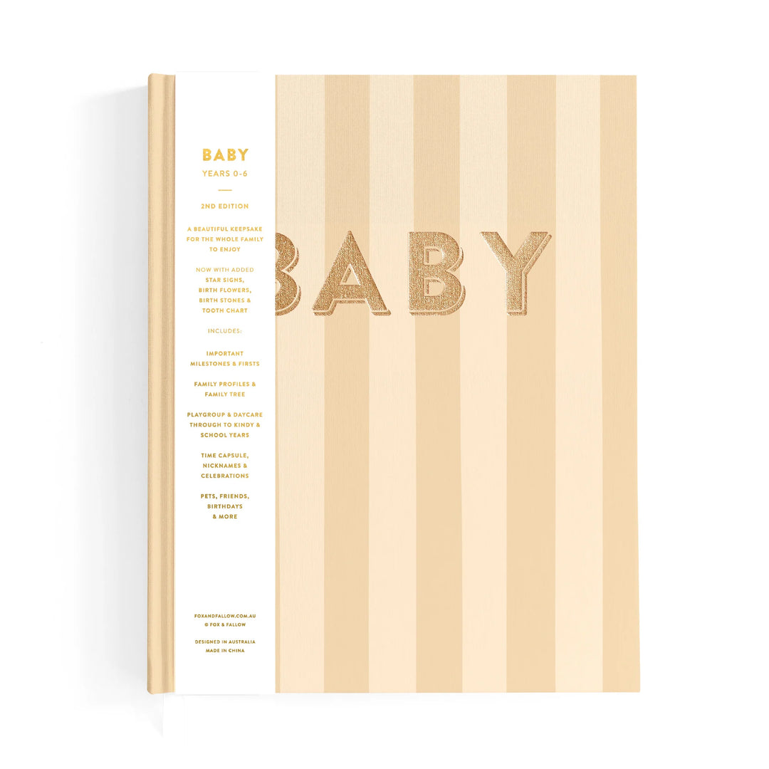 Baby Book | Coffee Stripe