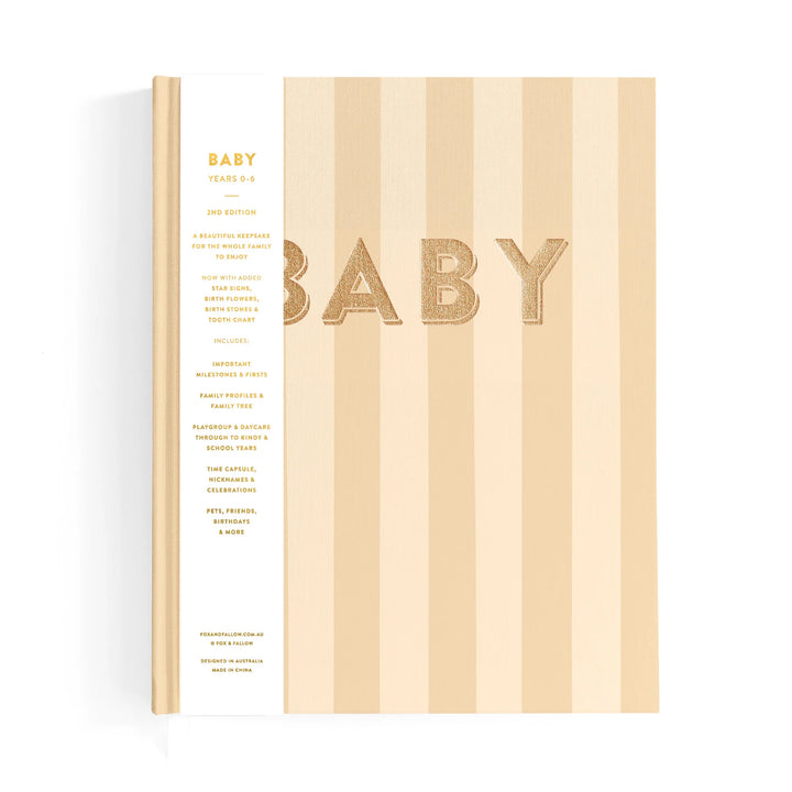 Baby Book | Coffee Stripe