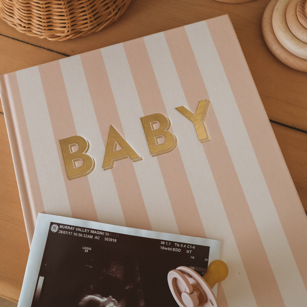 Baby Book | Coffee Stripe