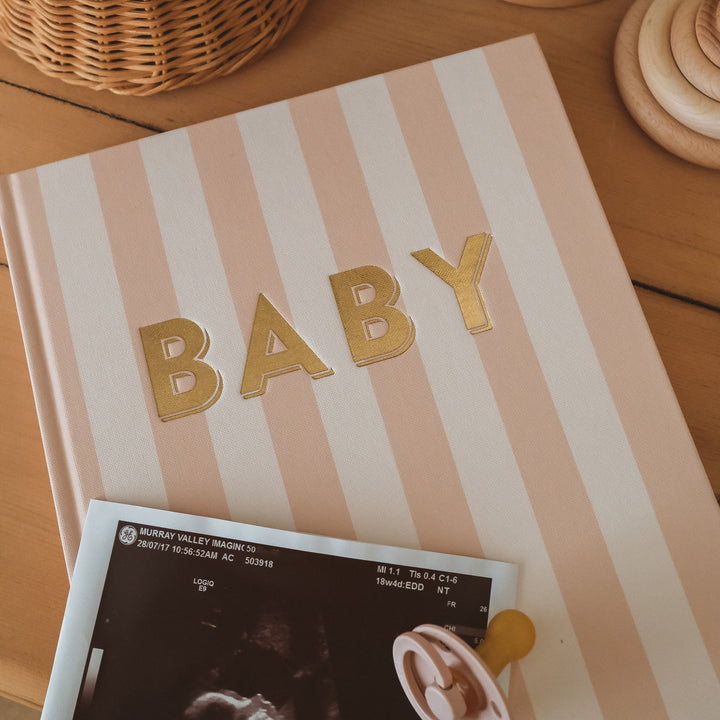 Baby Book | Coffee Stripe