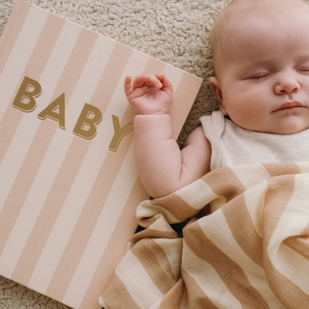 Baby Book | Coffee Stripe