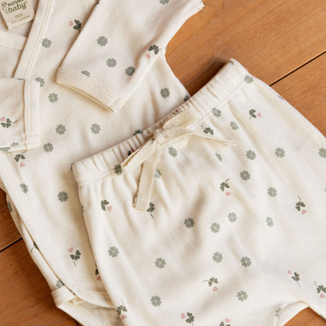 Cotton Footed Rompers | Lucky Print