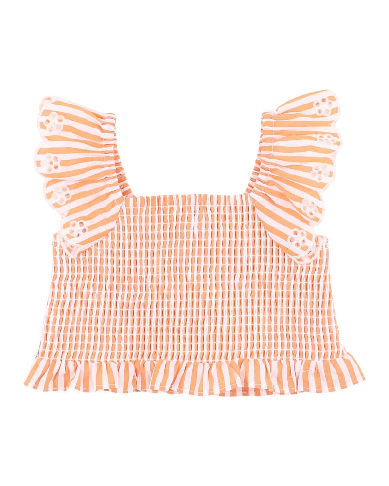Top | Striped Shirred - Paradiso