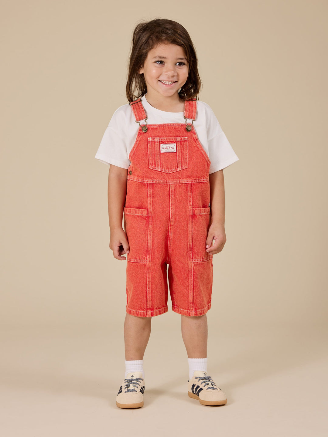 Overalls | Burton - Vintage Washed Denim - Apple Red