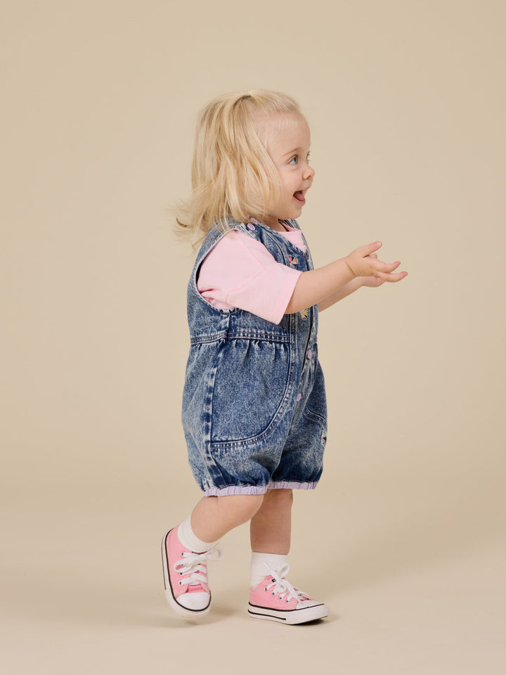 Romper | Nina - Denim Pastel Petals