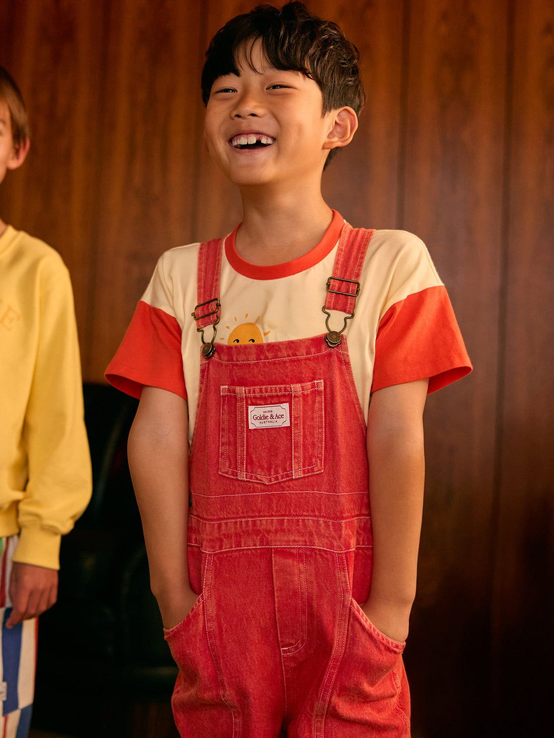 Overalls | Burton - Vintage Washed Denim - Apple Red