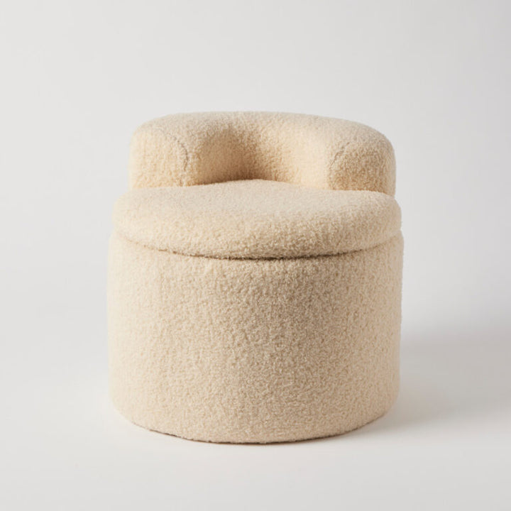 Bouclé Kids Storage Chair