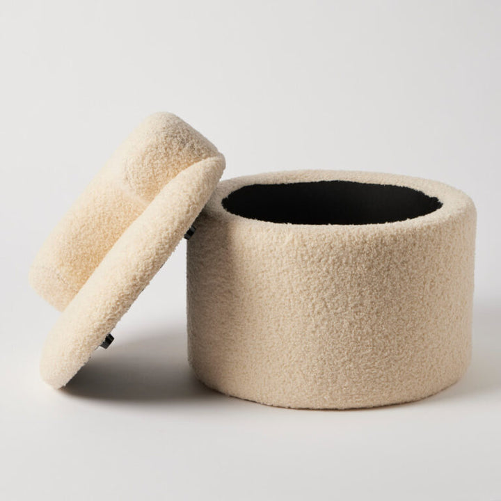 Bouclé Kids Storage Chair