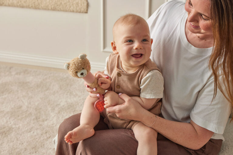 Hugglies | Squeaker - Teddy Bear Pink