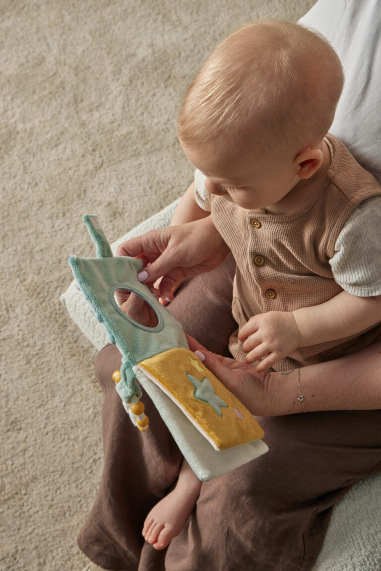 Hugglies | Fabric Activity Book - Teddy Bear Blue