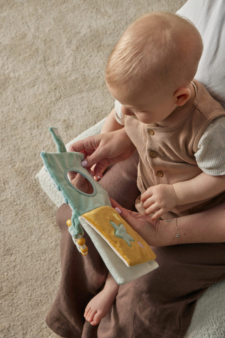 Hugglies | Fabric Activity Book - Teddy Bear Blue