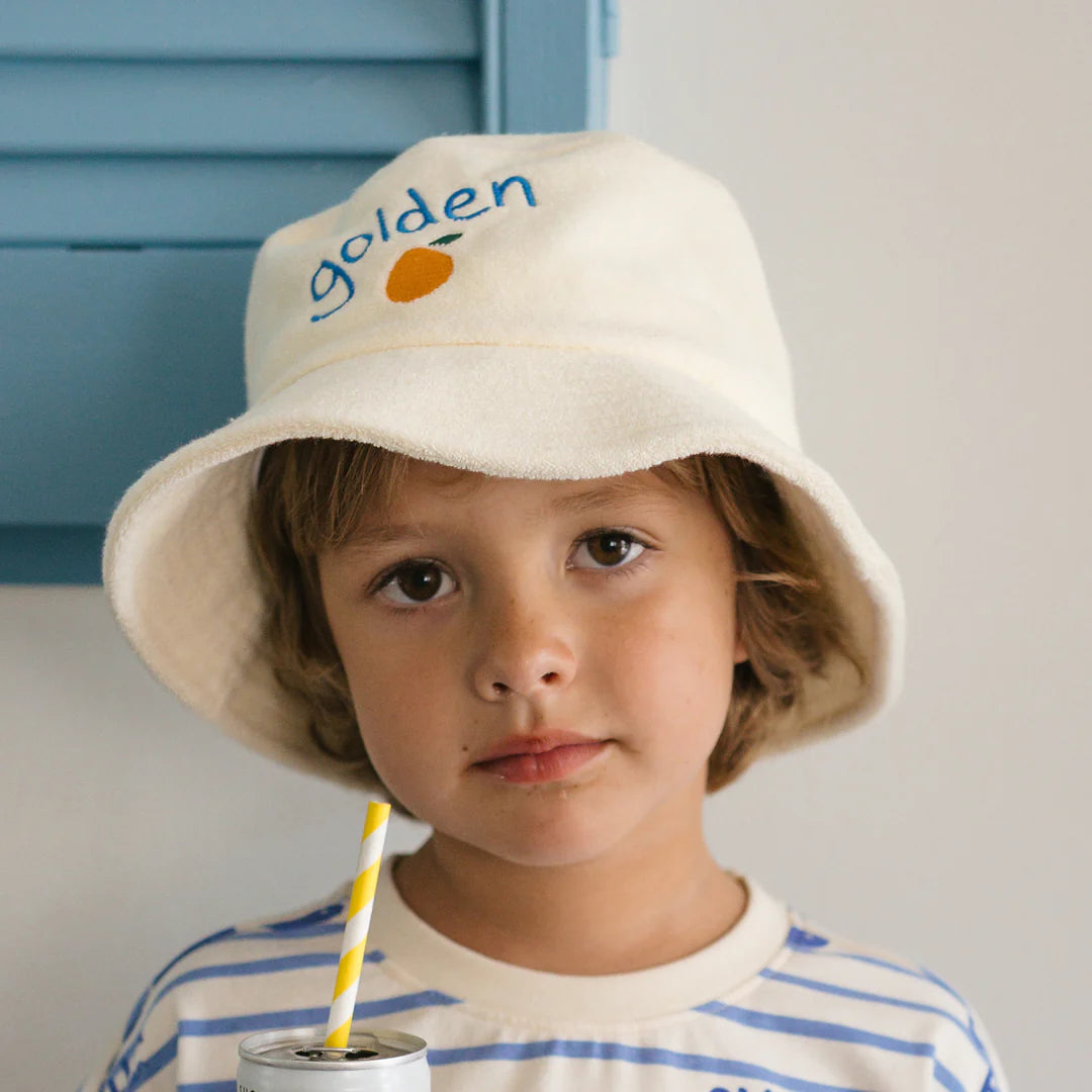 Bucket Hat | Retro Ciao Golden Pesci - Cream