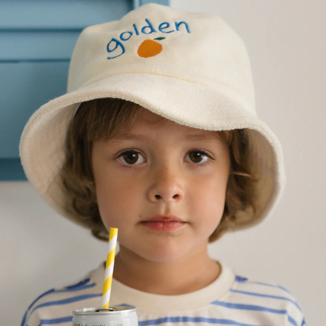 Bucket Hat | Retro Ciao Golden Pesci - Cream