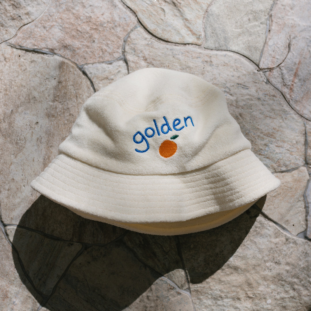 Bucket Hat | Retro Ciao Golden Pesci - Cream