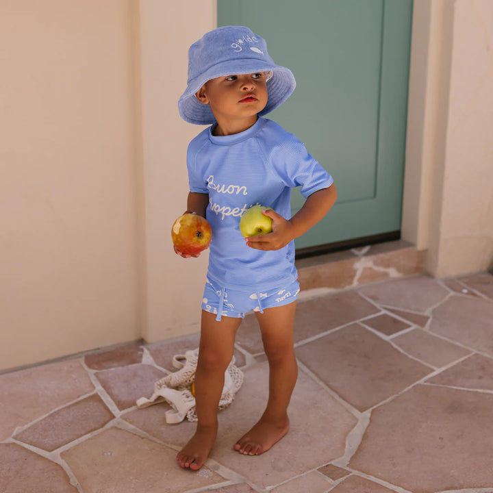Bucket Hat | Retro Ciao Golden Pesci - Pool Blue