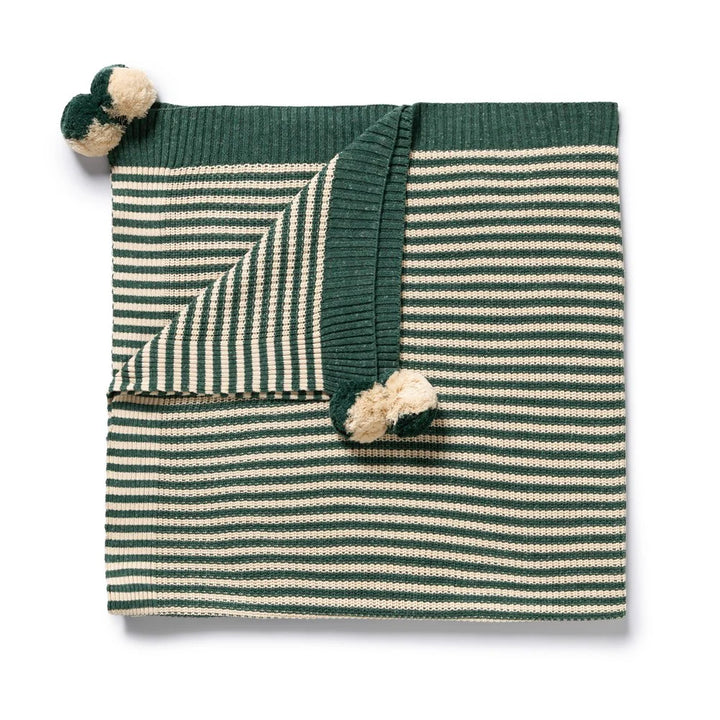 Blanket | Knitted - Clover Stripe
