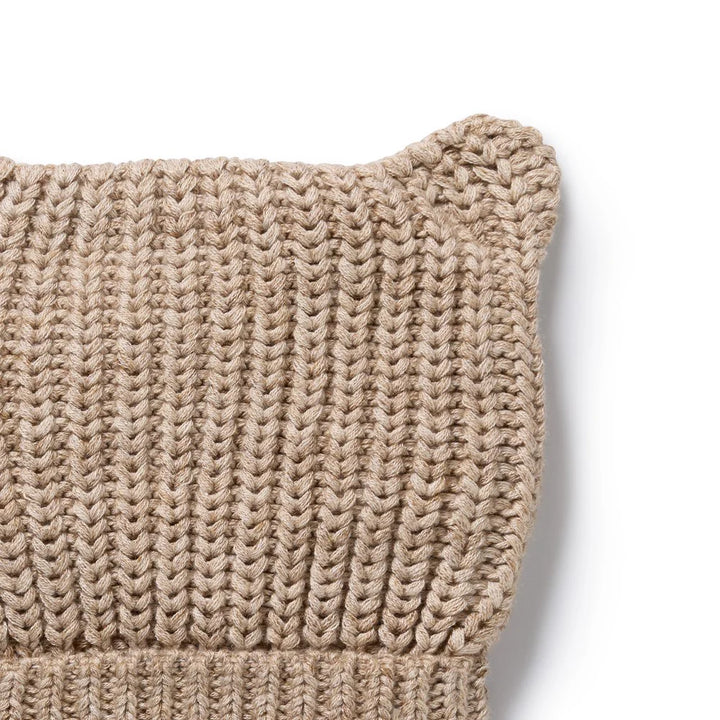 Beanie | Knitted Bear - Sandstone