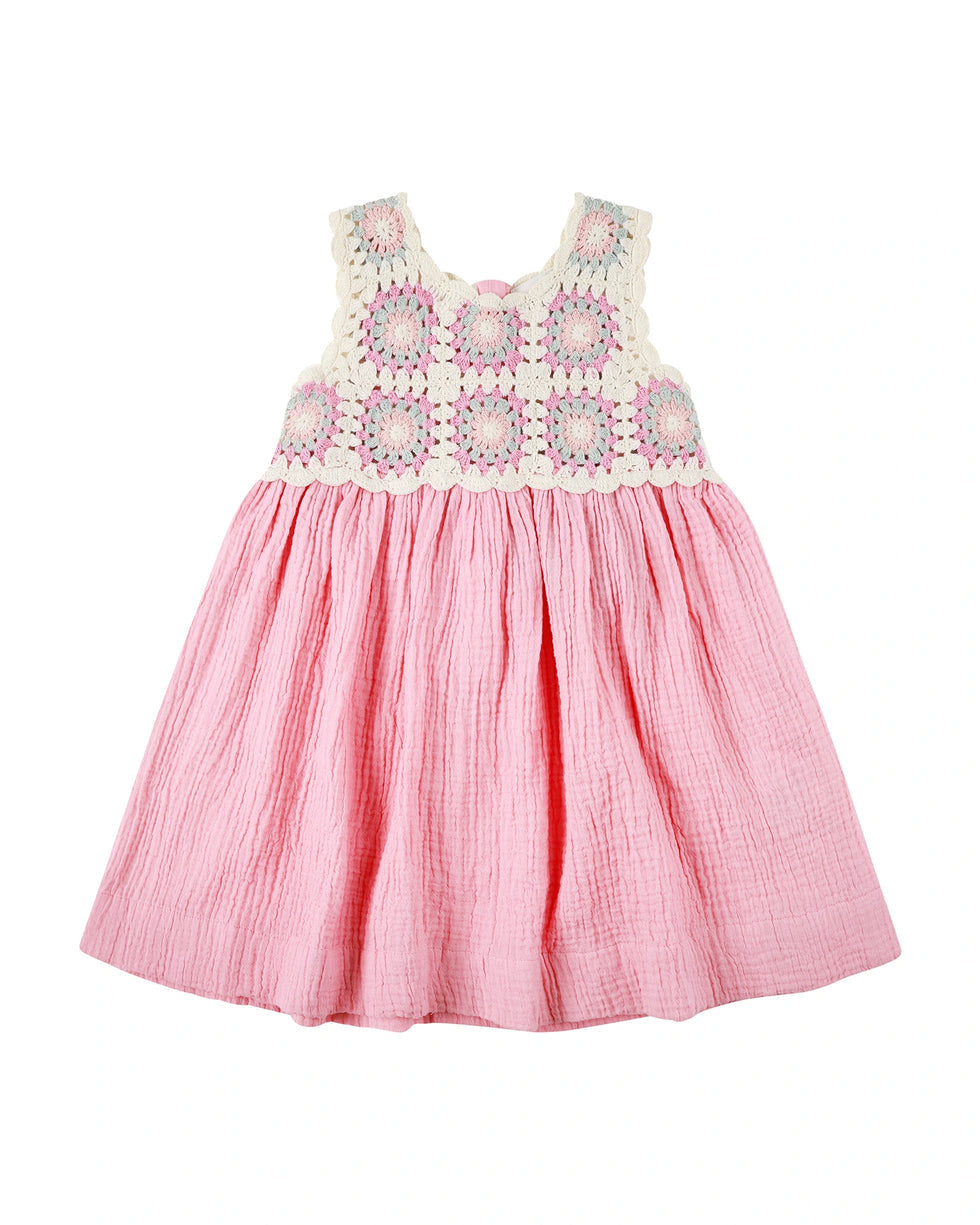 Dress | Crochet Woven - Strawberry