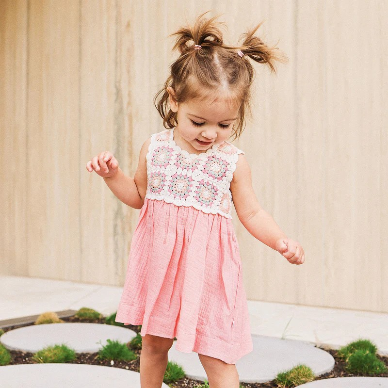 Dress | Crochet Woven - Strawberry