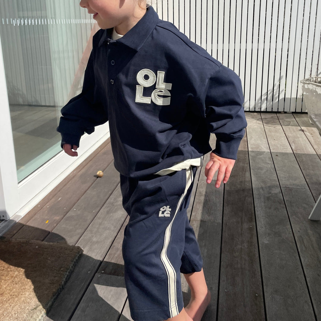 Top | Long Sleeve OG Rugby - Washed Navy