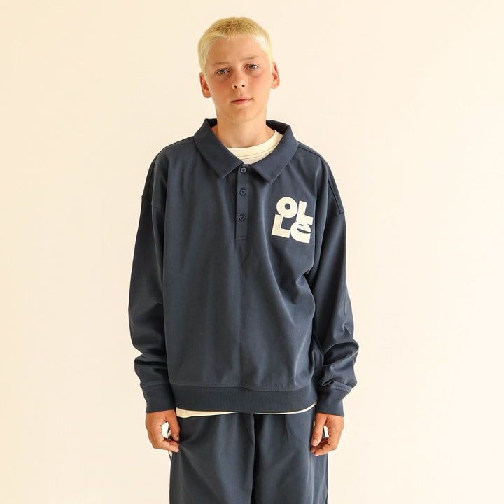 Top | Long Sleeve OG Rugby - Washed Navy