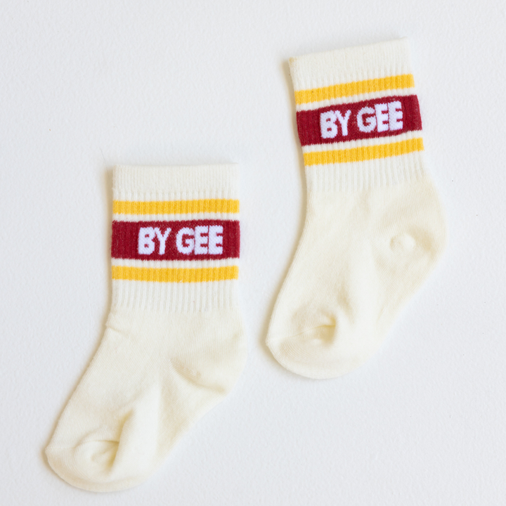 Signature Cotton Crew Sock - Red & Yellow