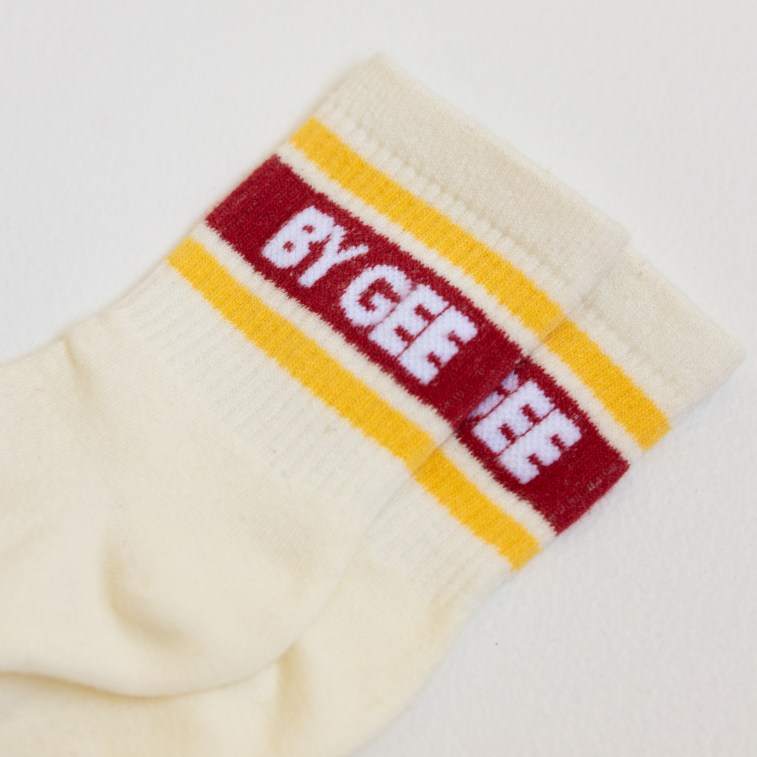 Signature Cotton Crew Sock - Red & Yellow