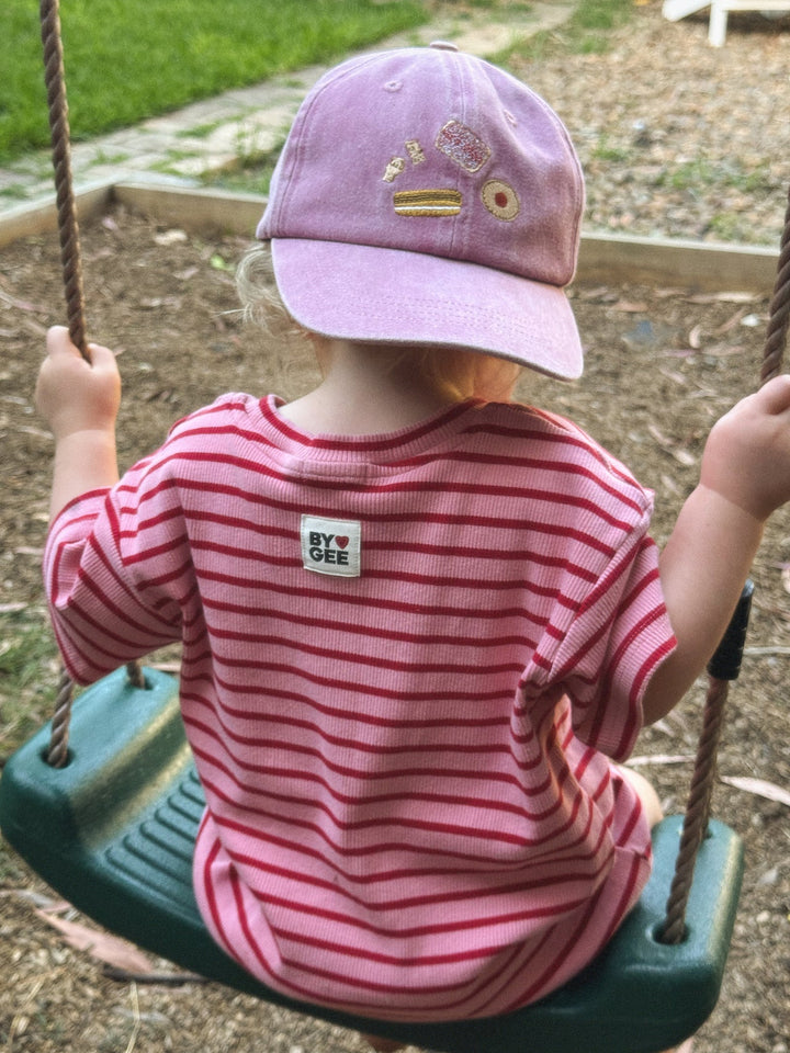 KIDS BICKIE BREAK CAP - ACID WASH PINK