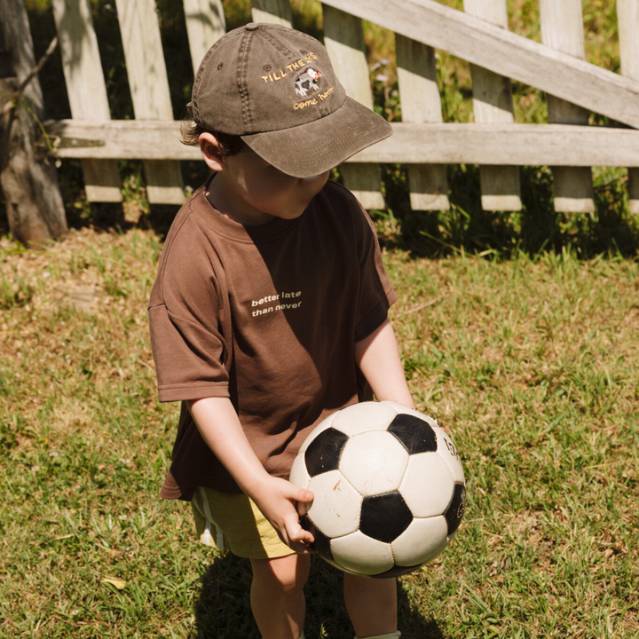 KIDS COWS CAP - ACID WASH CHARCOAL