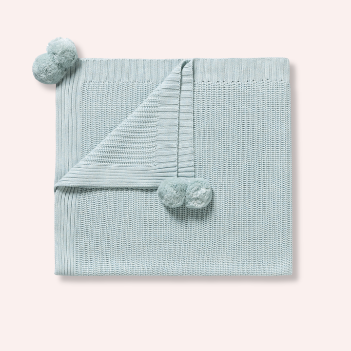Blanket | Knitted - Cloud Blue