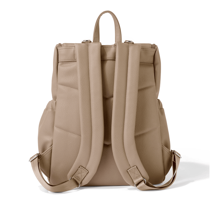 Signature Nappy Backpack - Oat Dimple Vegan Leather