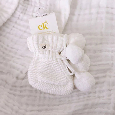 Baby Knit Booties | Milk Poms
