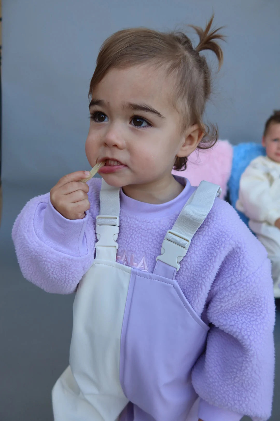 Waterproof Overalls - Lilac & Cream