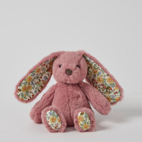 Bunny Rattle  | Small - Floral - Raspberry