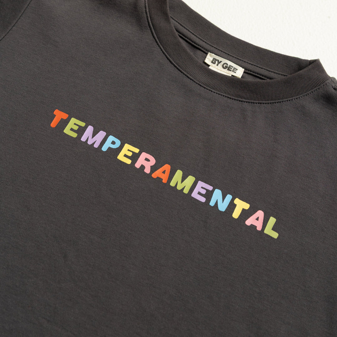 Temperamental Boxy Tee - Charcoal