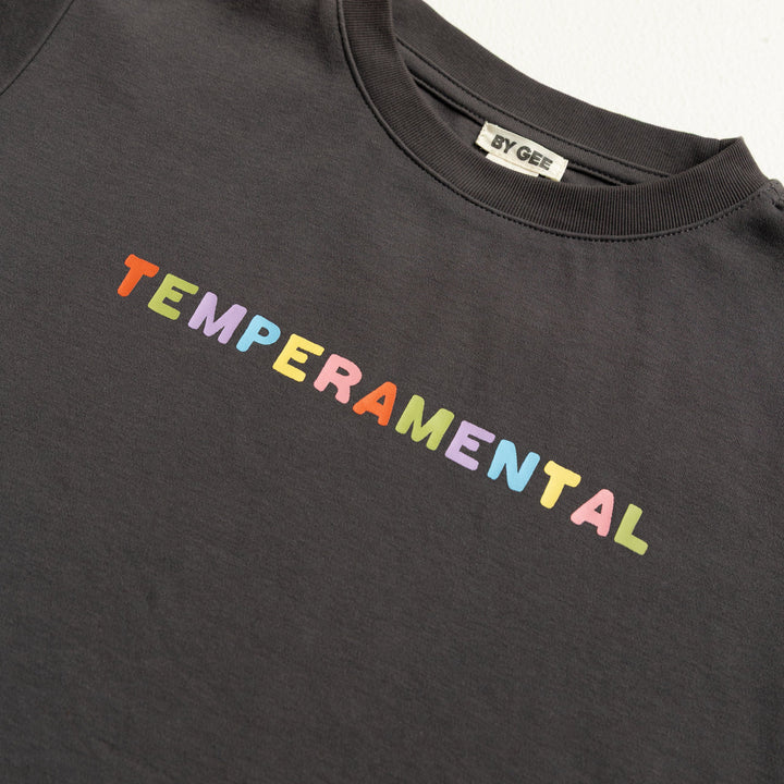 Temperamental Boxy Tee - Charcoal