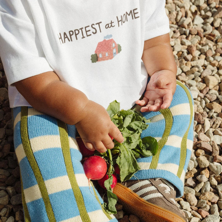 Happy At Home Oversized Boxy Tee - White