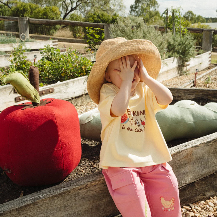 Little Guys Oversized Boxy Tee - Butter