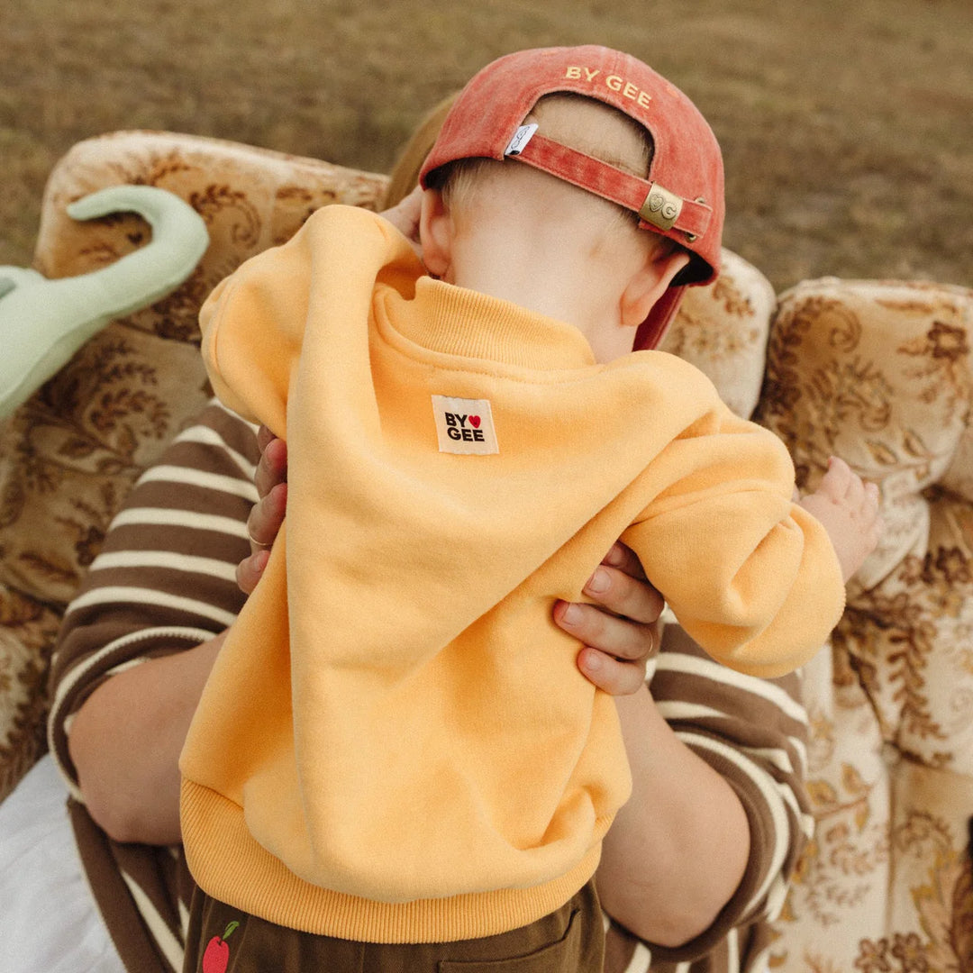 Cotton Boxy Sweatshirt - Honey