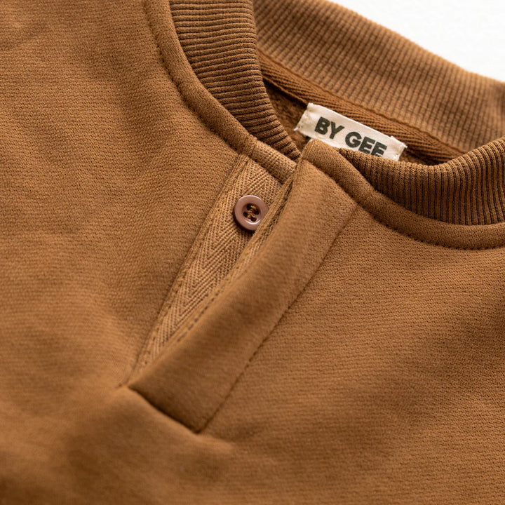 Cotton Boxy Sweatshirt - Chocolate