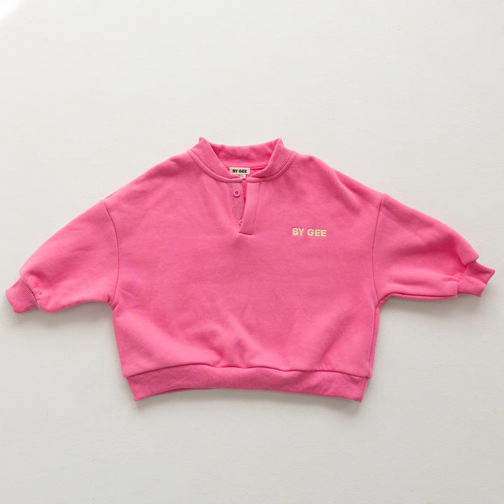 Cotton Boxy Sweatshirt - Peony