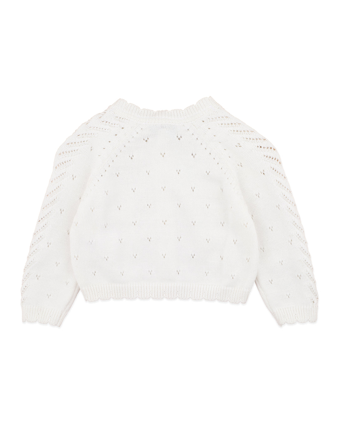 Organic Cloud Pointelle Cardi - Junior