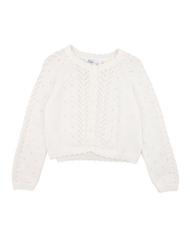 Organic Cloud Pointelle Cardi