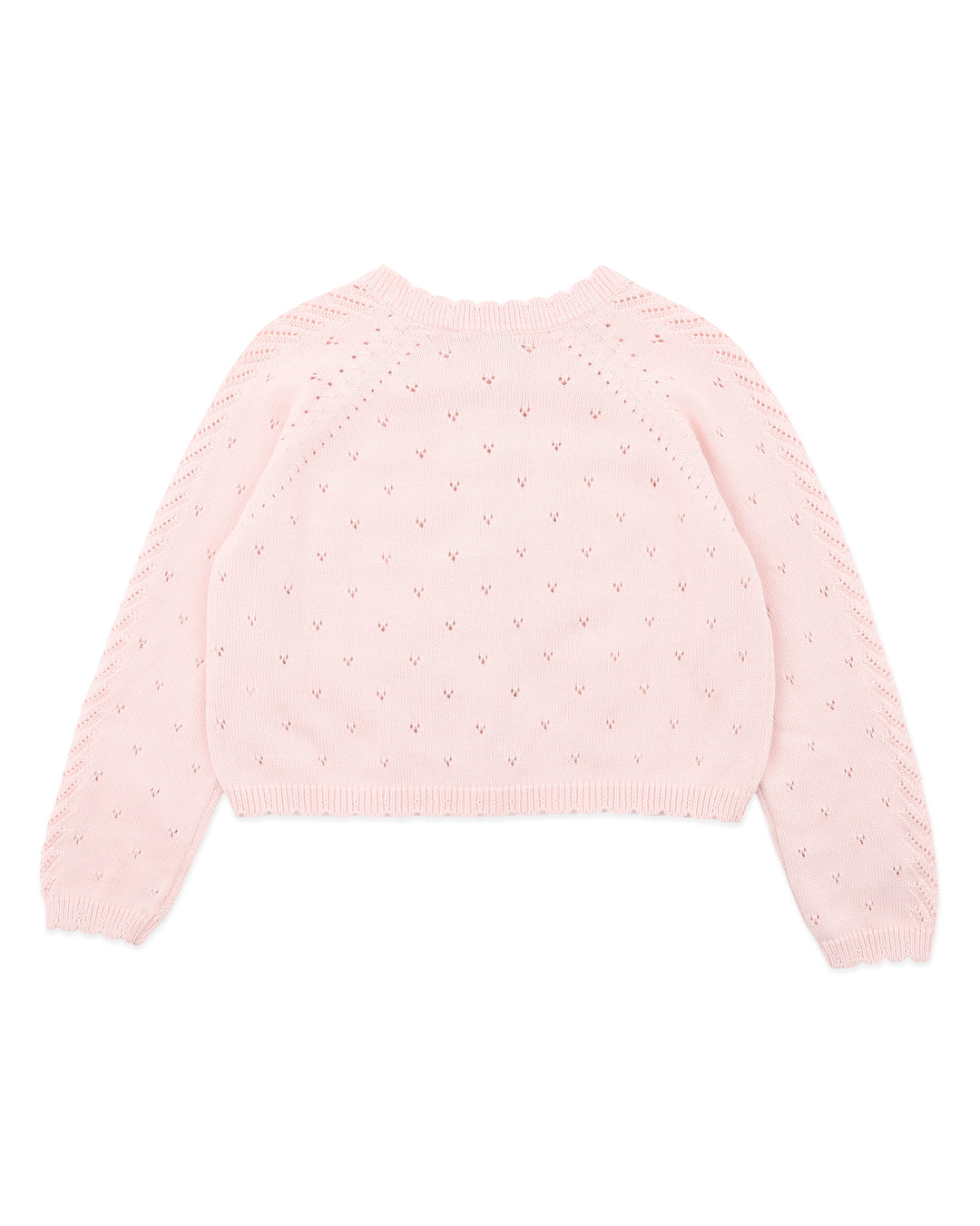 Organic Pink Pointelle Cardi