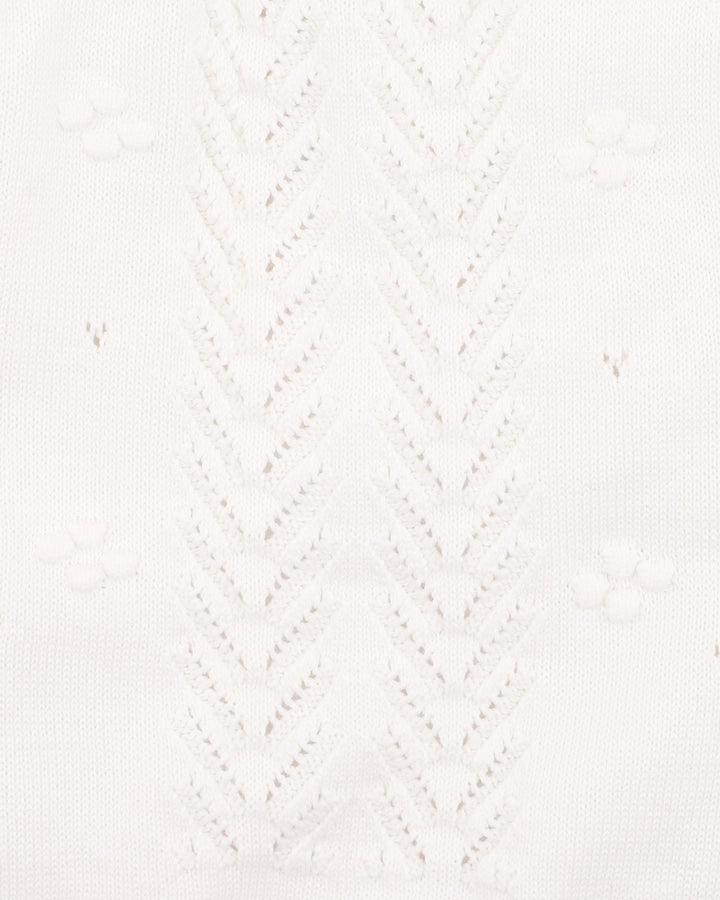 Organic Cloud Pointelle Cardi - Junior
