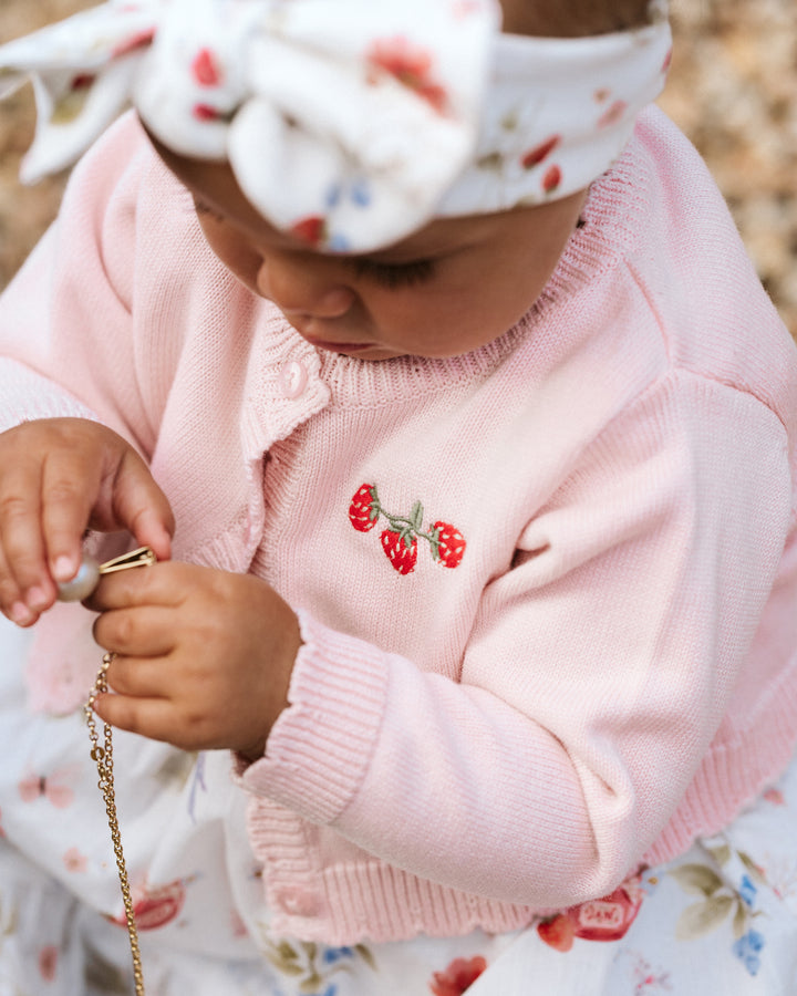 Organic Cardigan - Poppy